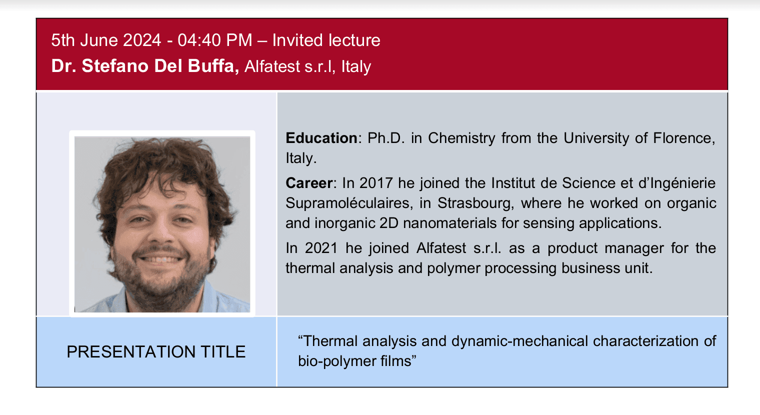 Thermal analysis and dynamic-mechanical characterization of bio-polymer films